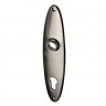 Longue plaque | argent, mat | ovale, forme ronde pour ensembles de portes d'entrée | Ventano